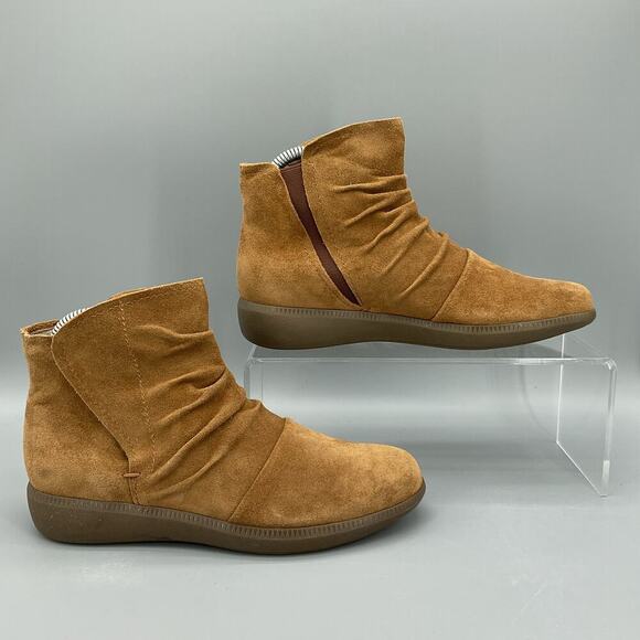 Munro Shoes - NEW Munro Women’s Scout Slouchy Ankle Boots Brown Size 6.5M